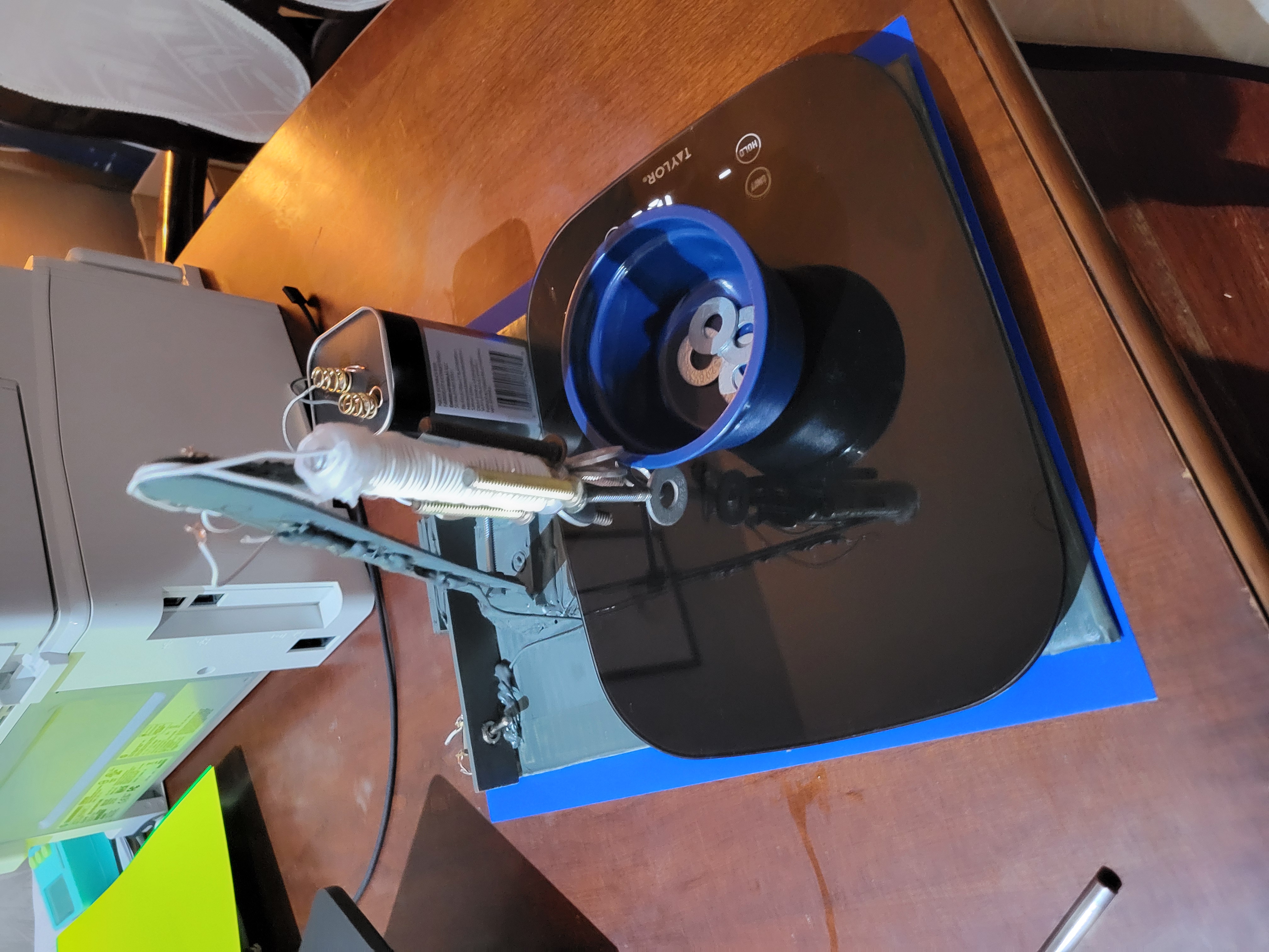 Top view of the completed prototype
